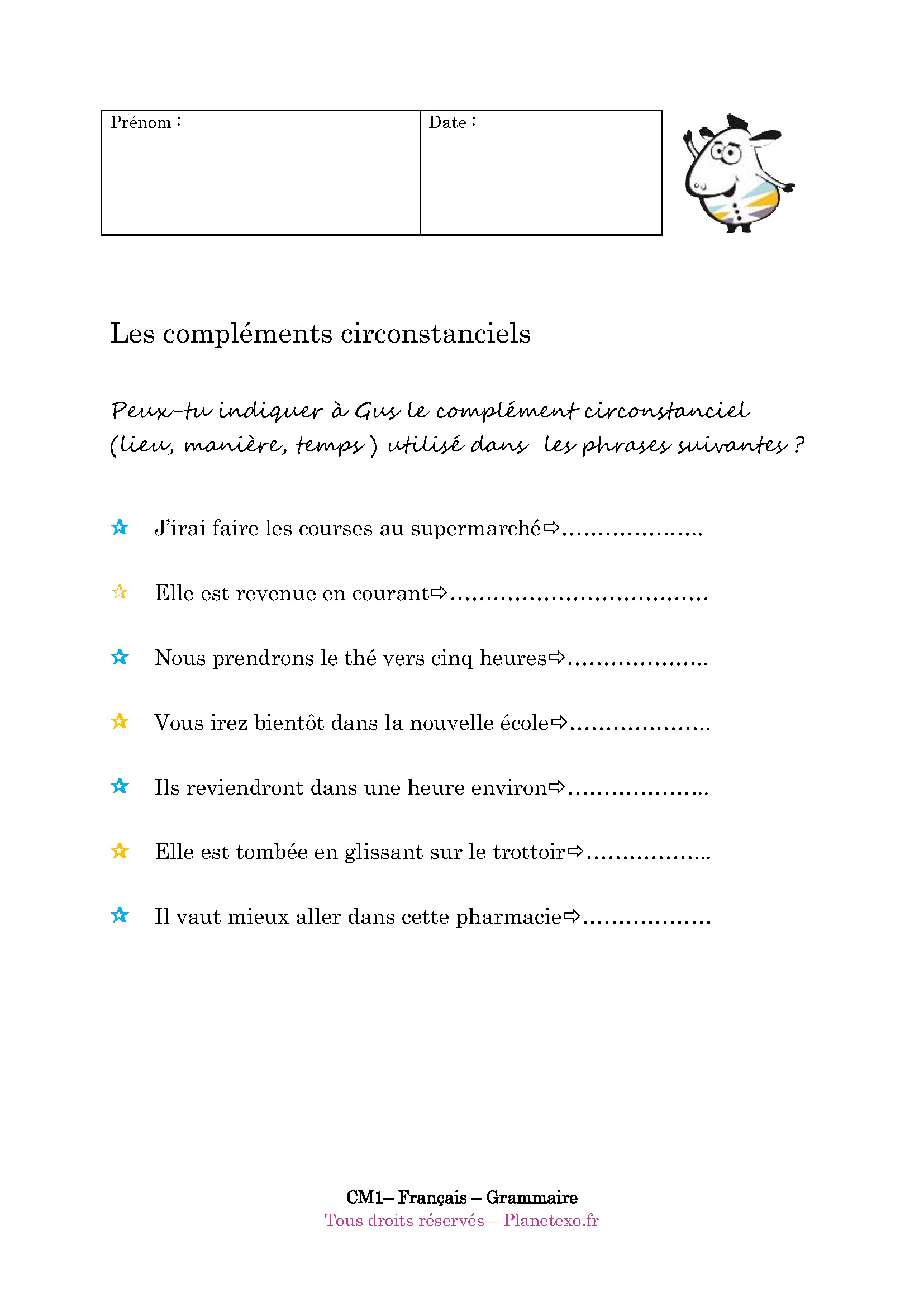 complement circonstanciel cc