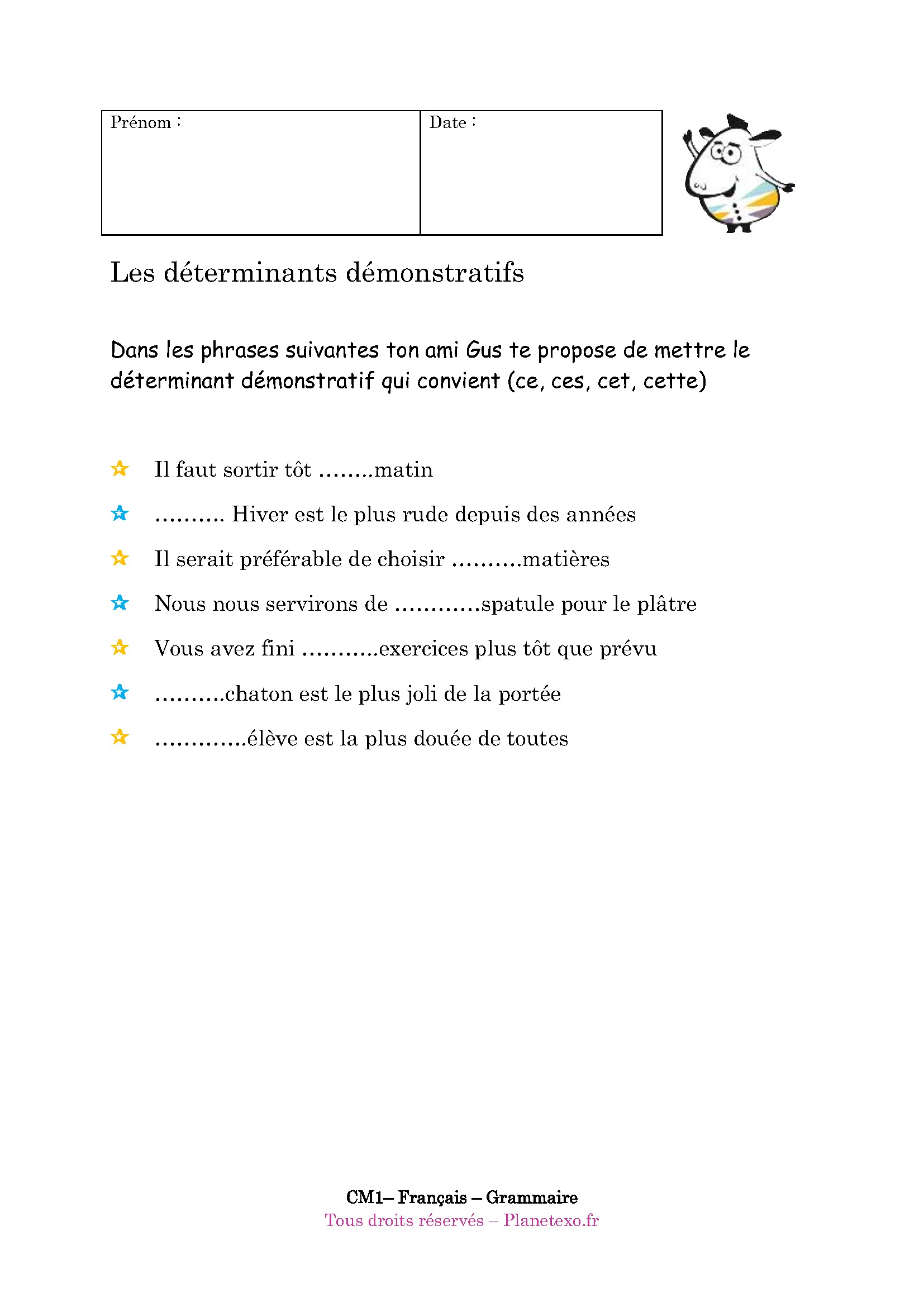 determinant demonstratif