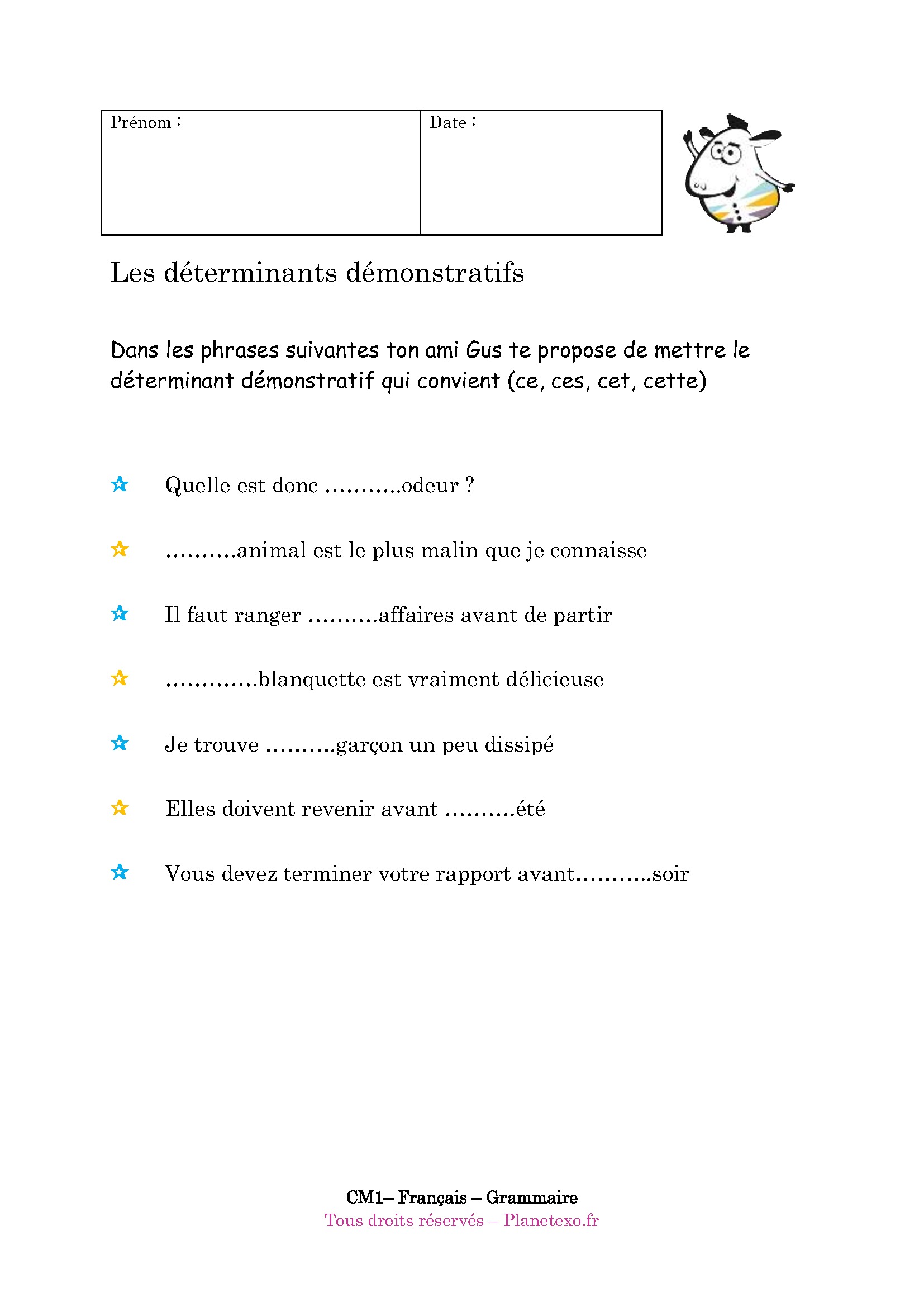 determinant demonstratif