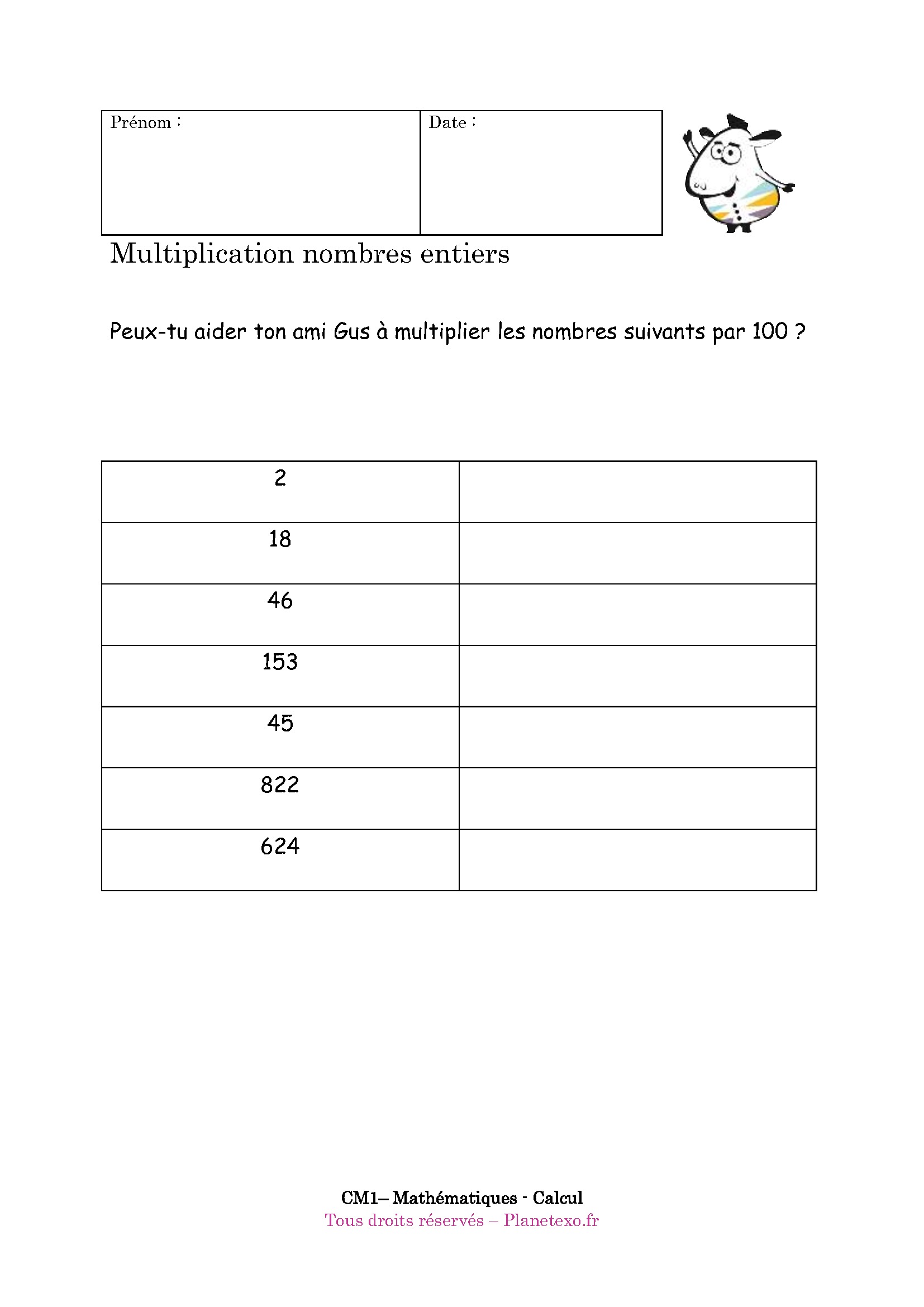 multiplication entier