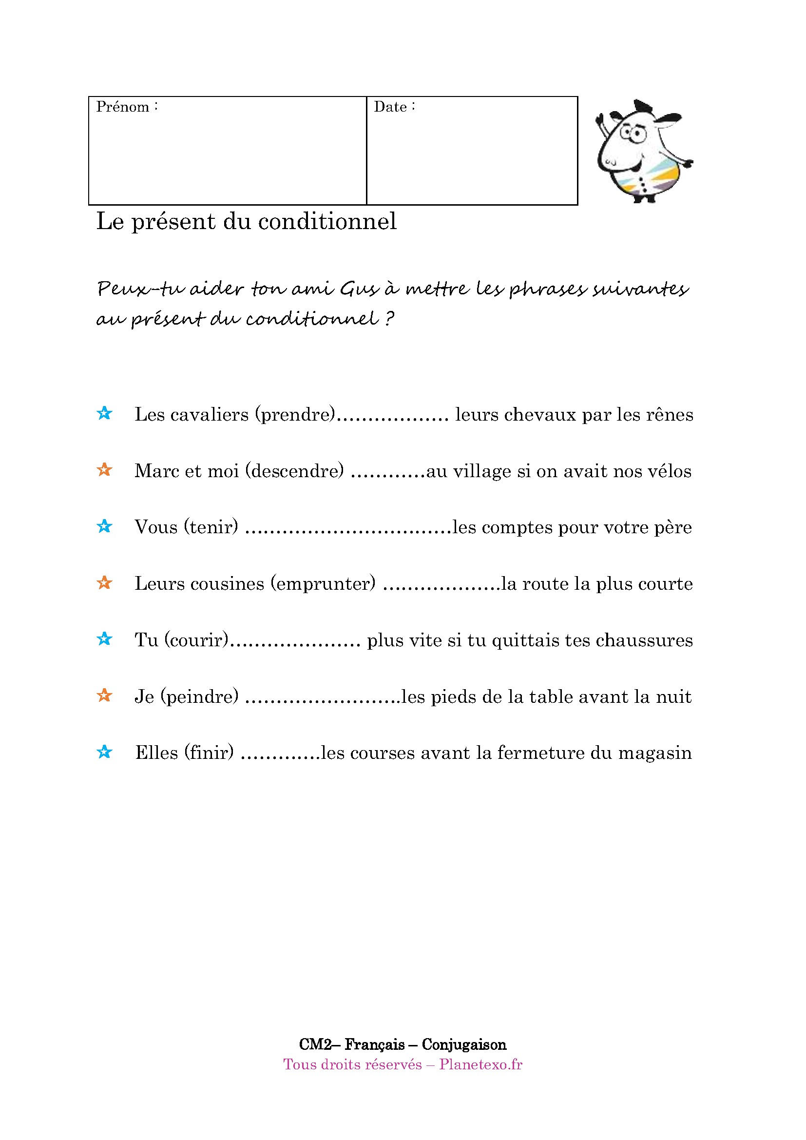 Le Conditionnel Exercices